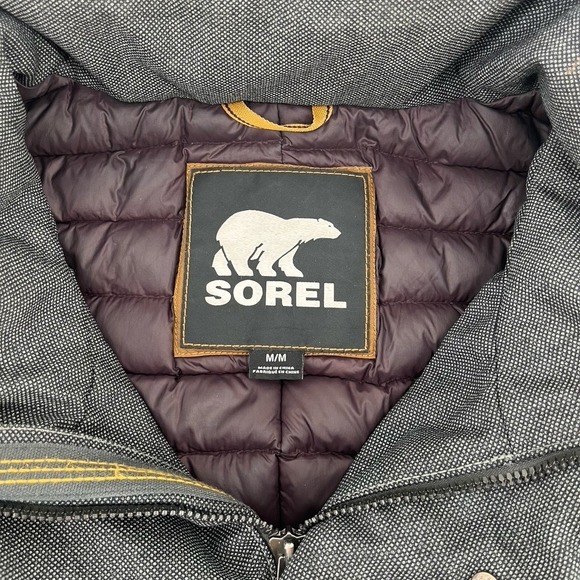 Sorel Joan of Arctic Wool Down Jacket Full Zip Collared Coat Women's Size Medium - Picture 3 of 6